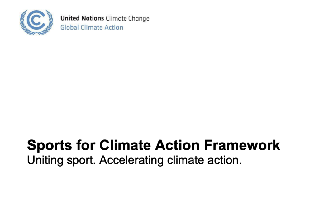UN Climate Change launches new framework to turn sport’s climate commitments into measurable action